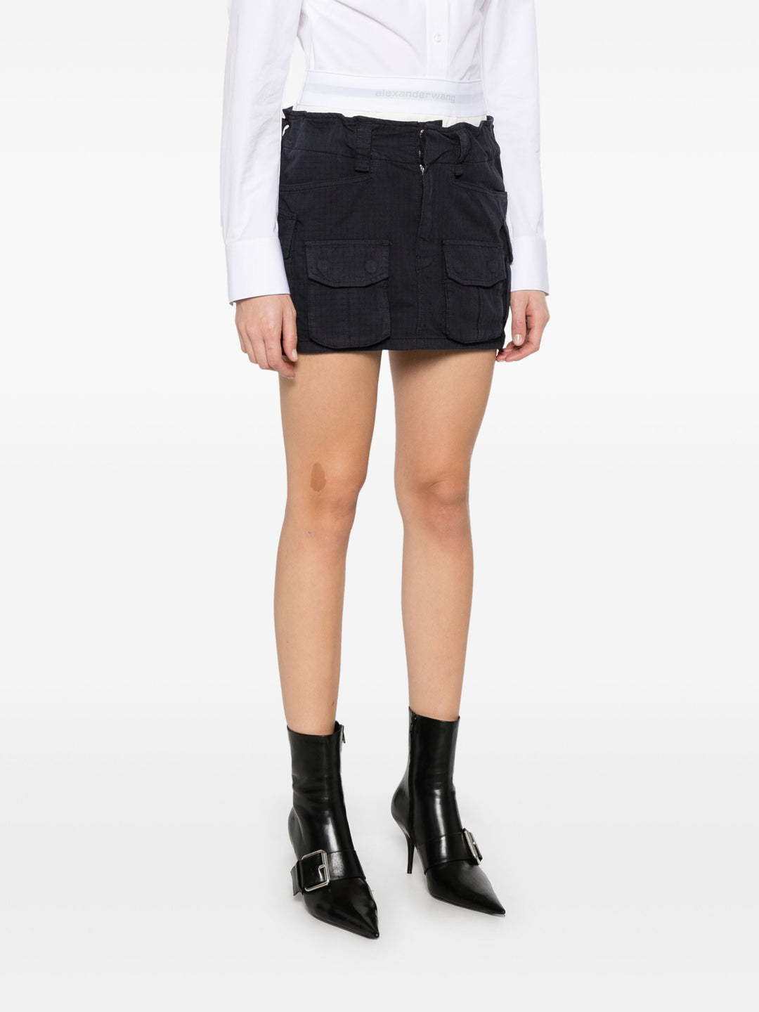 Pre-Styled Cargo Skirt With Logo Elastic