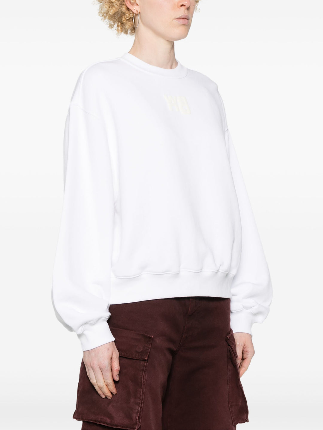 Puff Logo Sweatshirt In Structured Terry