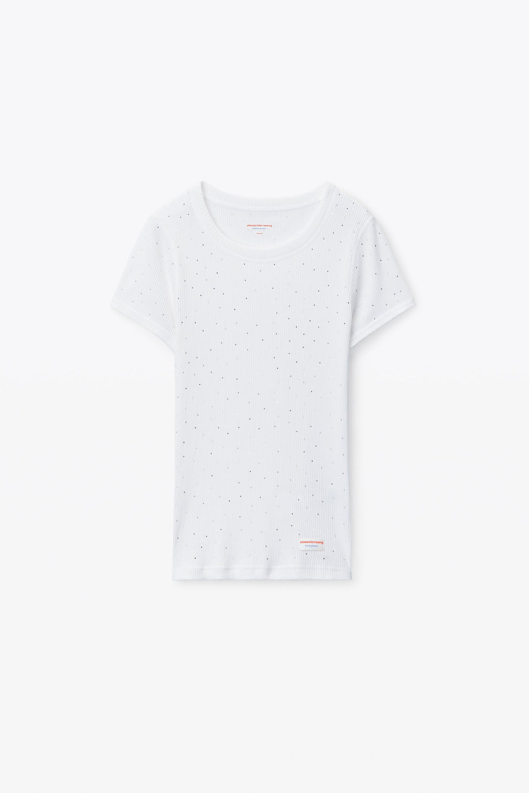 Crystal Rhinestone Embellished Crew Neck T-Shirt