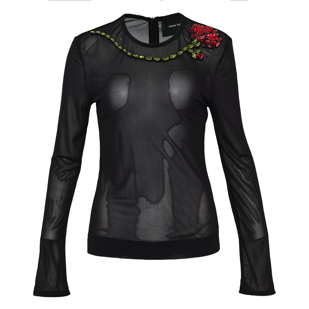 Sheer Fitted Ballet Mesh Top