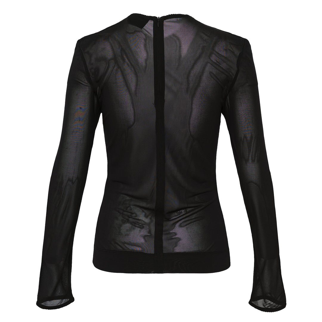 Sheer Fitted Ballet Mesh Top