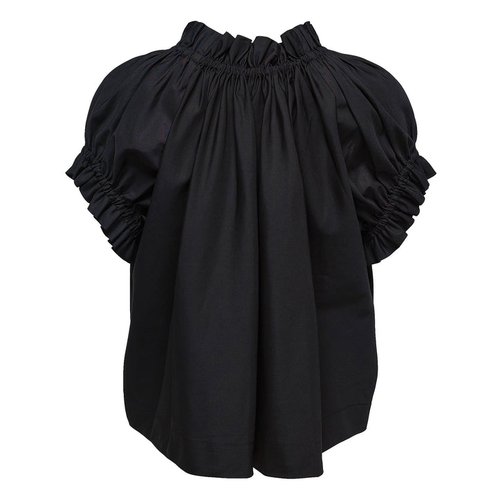Elasticated Ruffle-Detail Top