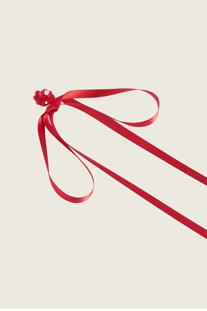 Slim Bow Ribbon Stud Earrings