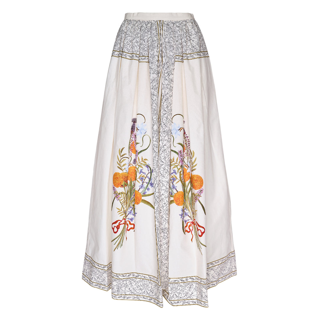 Popeline Printed Skirt