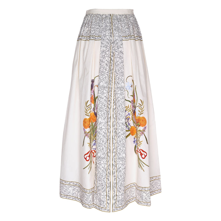 Popeline Printed Skirt