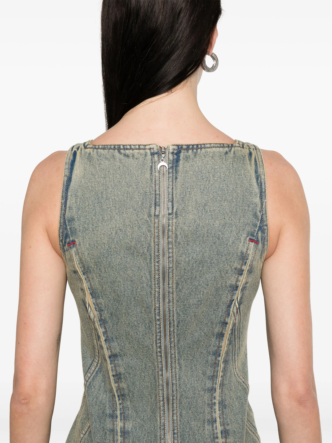Moon Laser Denim Mini Dress