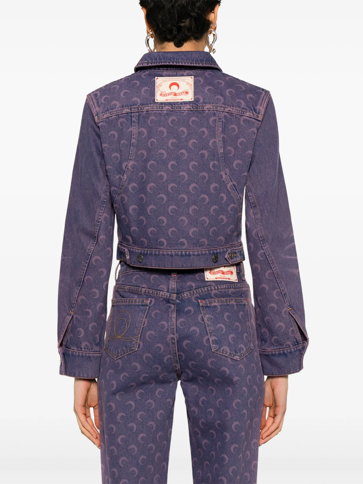 Moon Laser Denim Boxy Suit Jacket