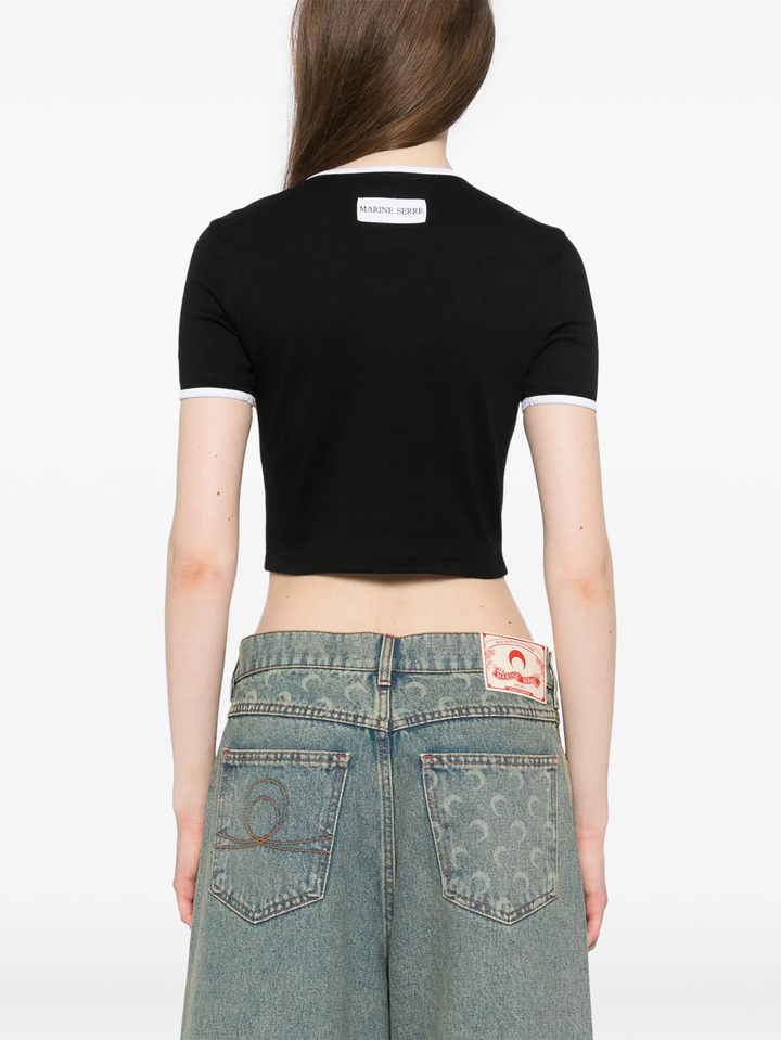 Moon Logo Jersey Cropped Top