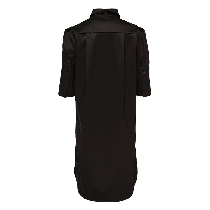 Sheen Cotton Poly Stretch Cuff Dress