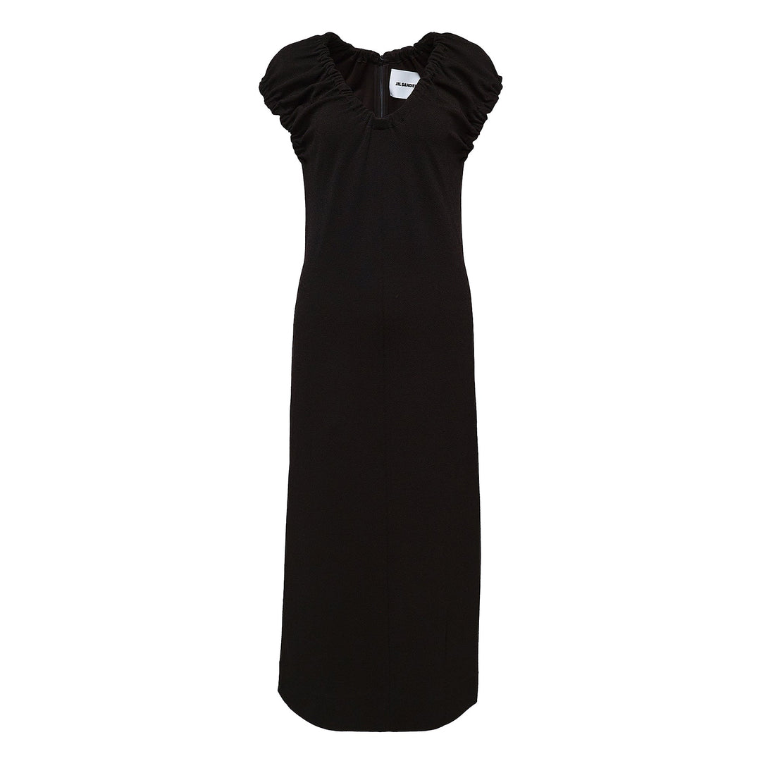 V-Neck Mid Length Dress