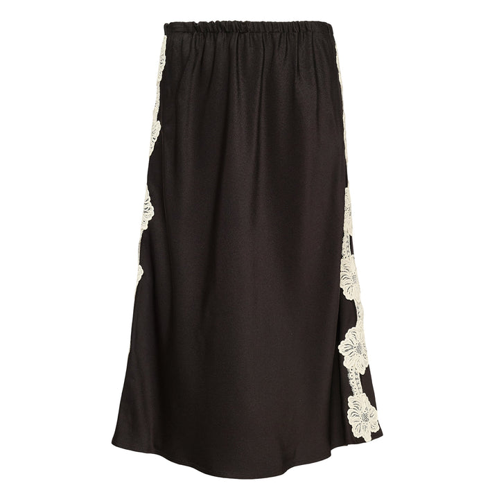 Elastic Waistband Slip Skirt