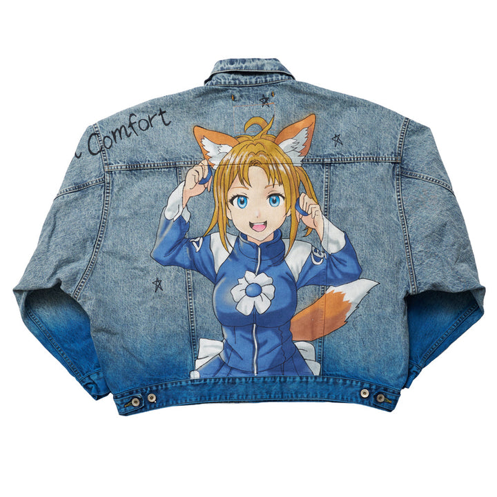 Anime Hand-Painting Denim Jacket