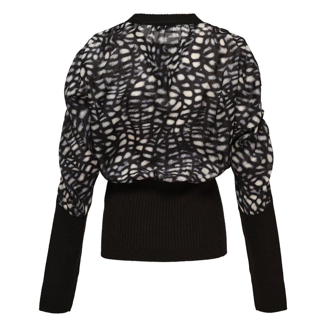 Back Print Long Sleeve Knit Top