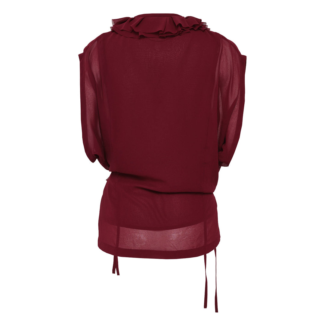 Sleeveless Wrap Blouse