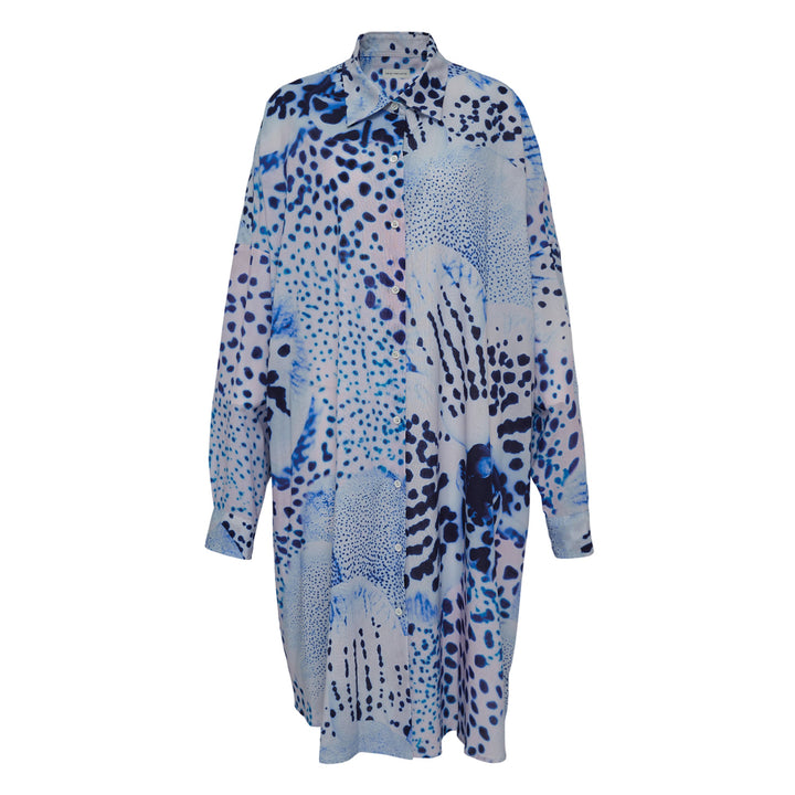 Oversized Cocoon Shirt Dress