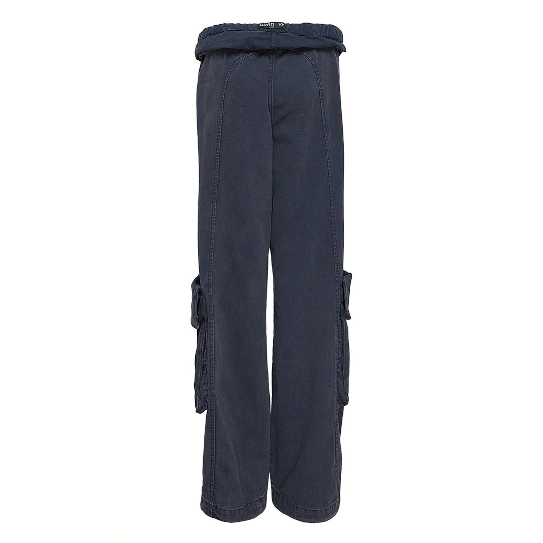 Washed Rolled Cargo Pants