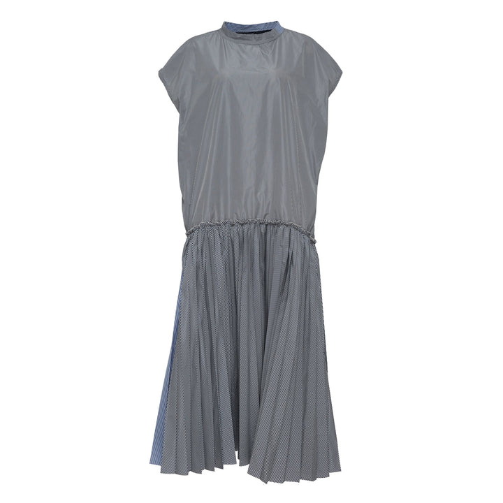 Đầm Mix Vui Vẻ Cổ Tay Ngắn, Eo Thả