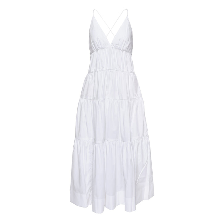 Wrinkle Free Cotton Tier Dress