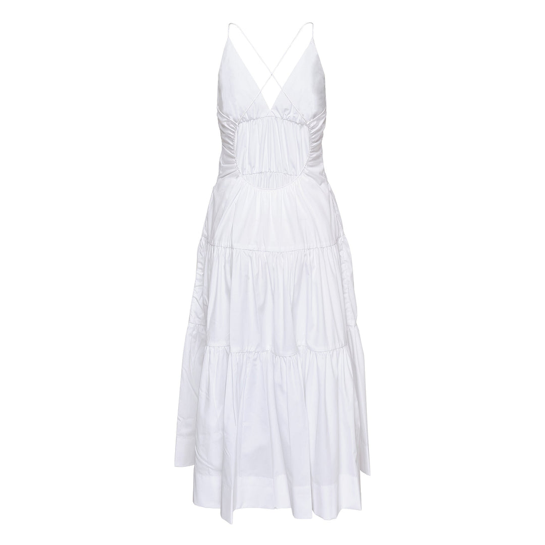 Wrinkle Free Cotton Tier Dress