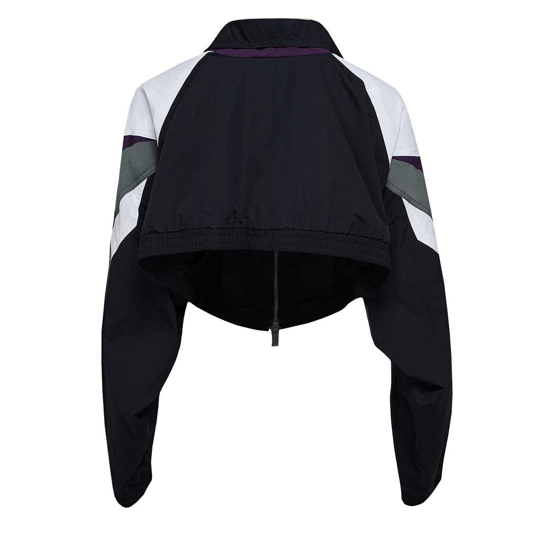 Cropped Nylon Track Jacket
