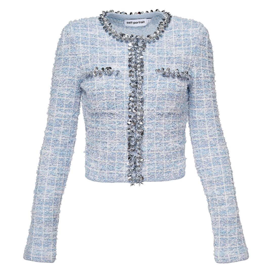 Blue Check Cardigan