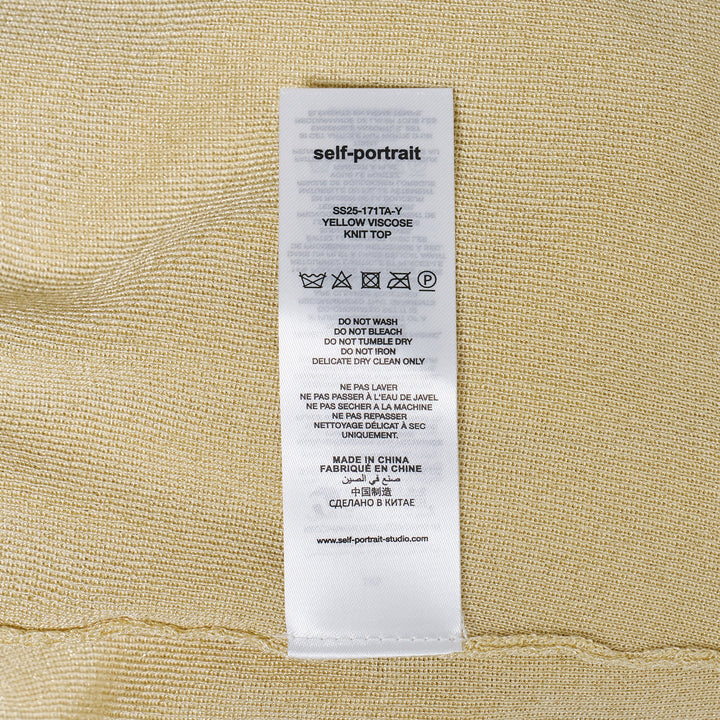 Yellow Viscose Knit Top