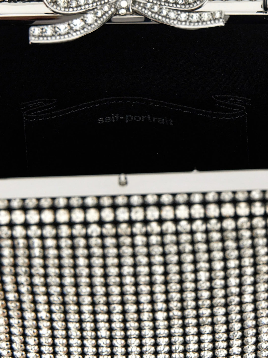 Silver Crystal Fishnet Bag