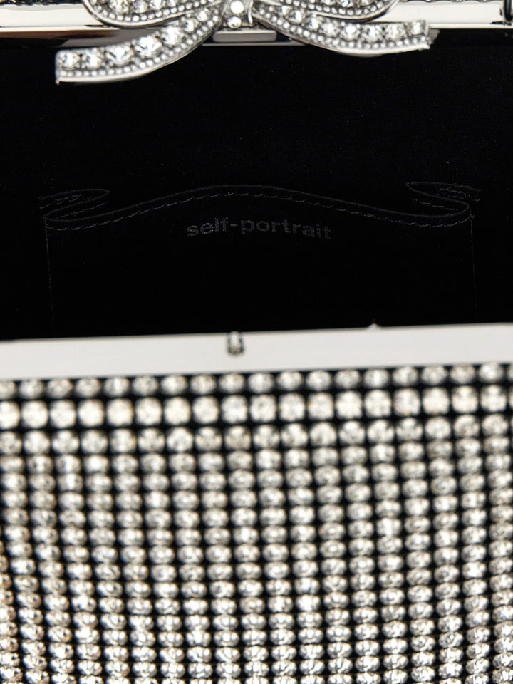Silver Crystal Fishnet Bag