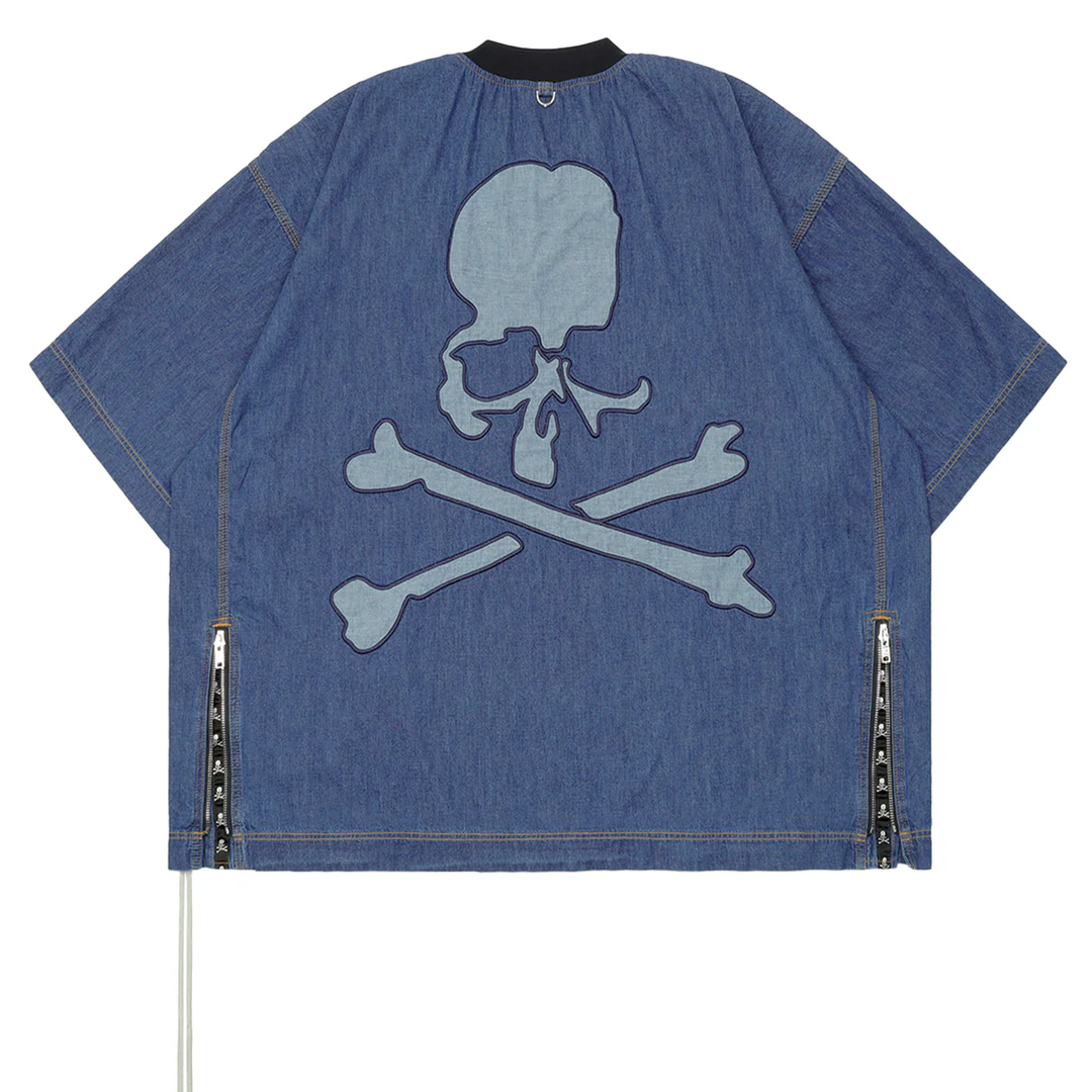 Short Sleeve Pullover Denim Shirt
