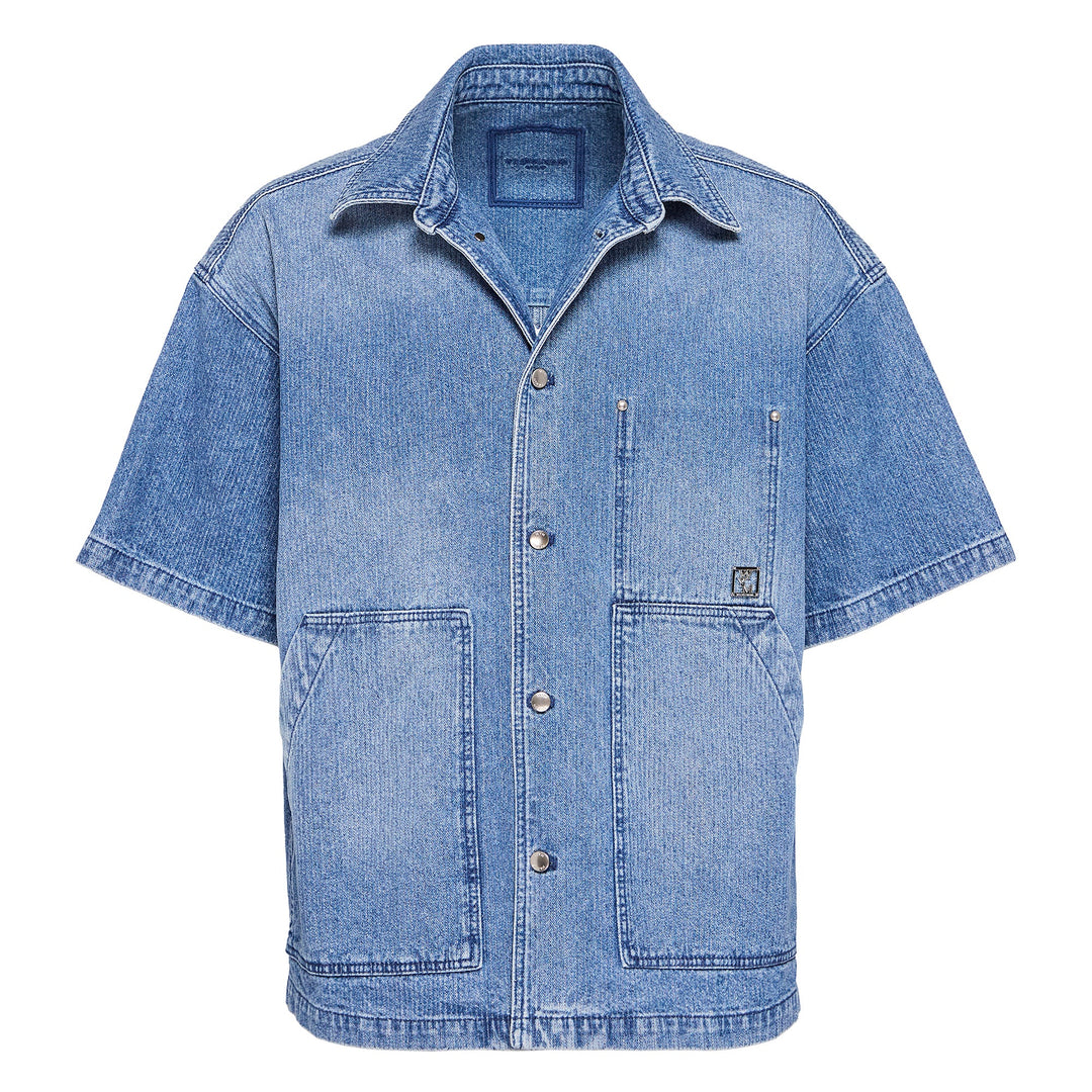 Pocket Outline Denim Shirt