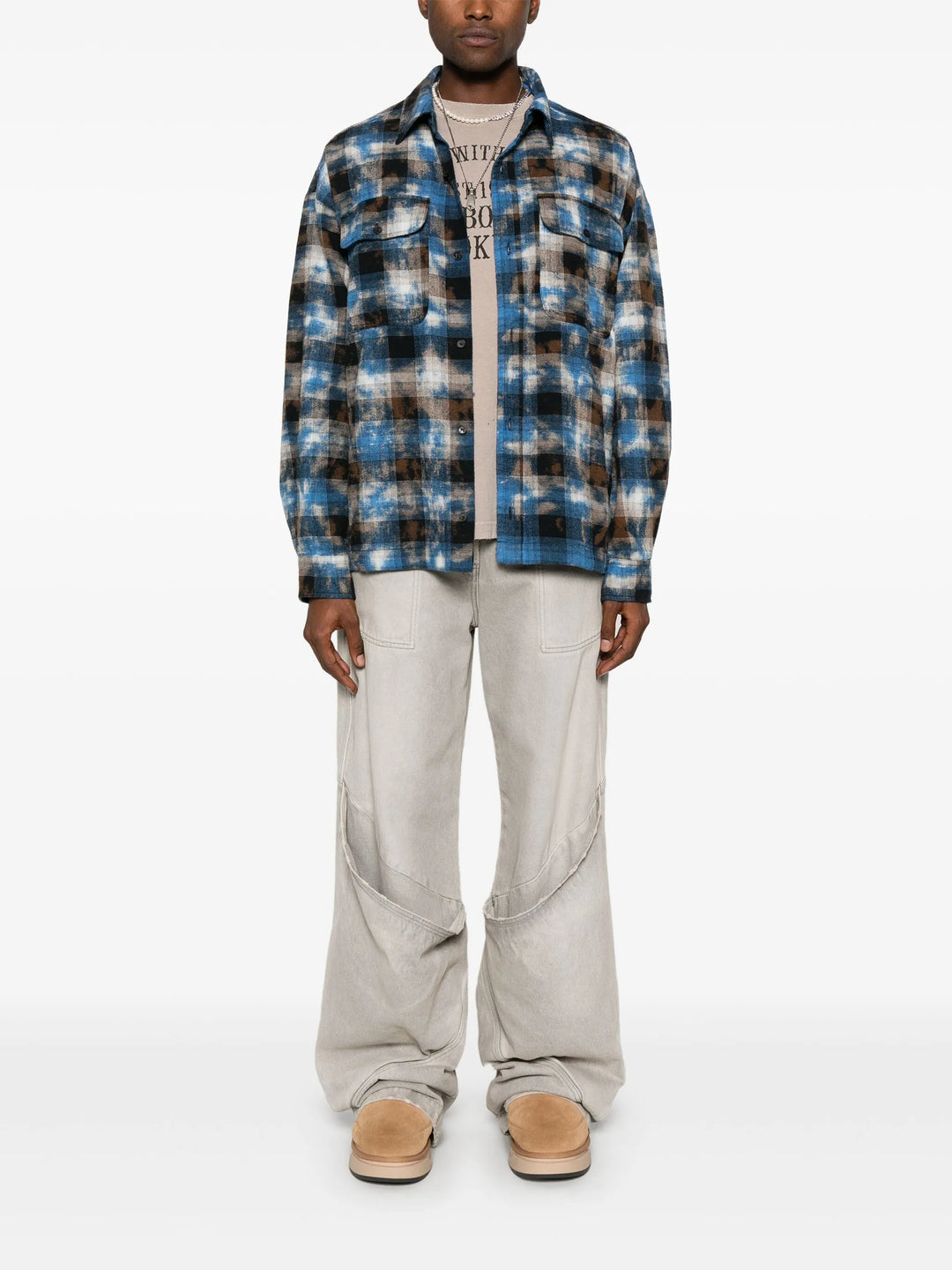 Curved Logo Check Shirt