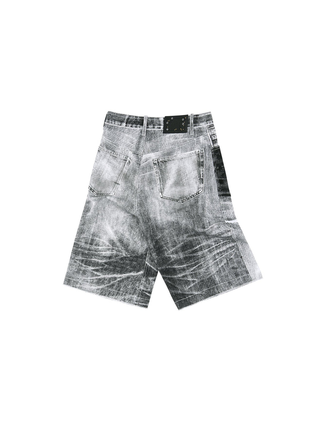 Lace Paneled White Denim Shorts