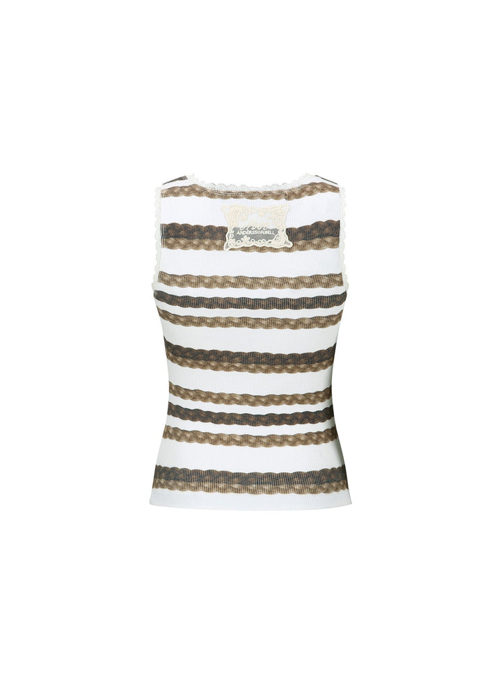 Hair Braid Stripe Tank Top