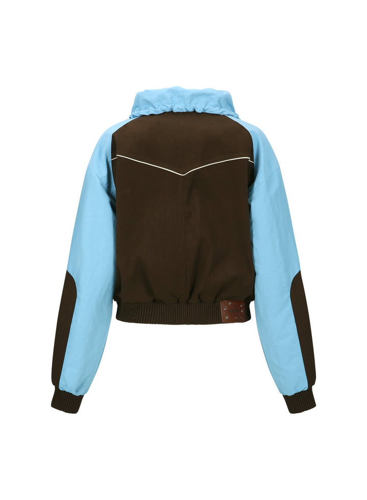 Sadie Color Block Bomber Jacket