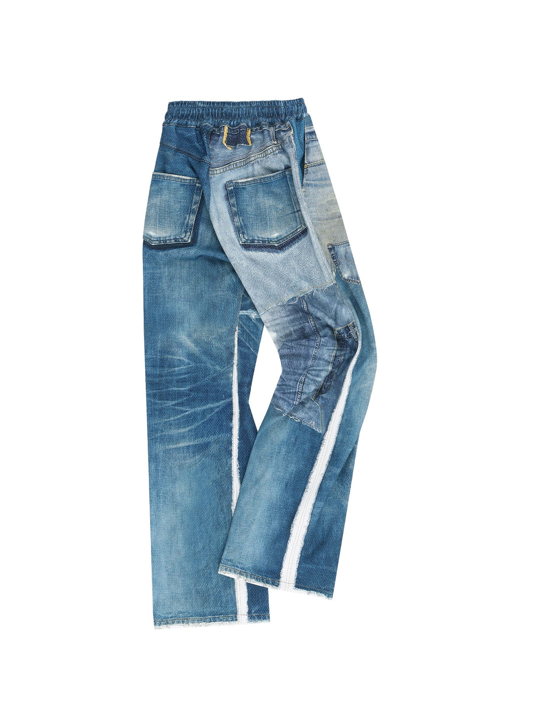 Unisex Denim Trompe L'Oeil Mesh