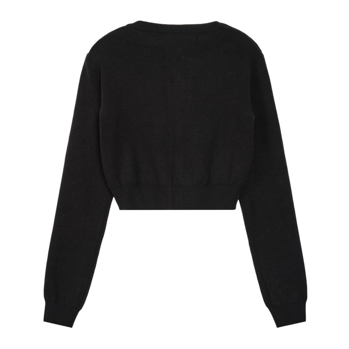 Cropped Knit Cardigan