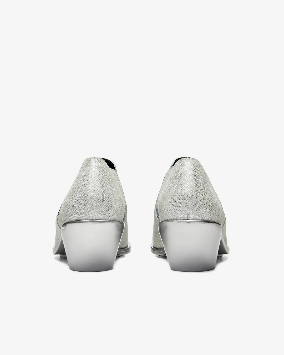 Goat Leather Metallic Embossed Heels