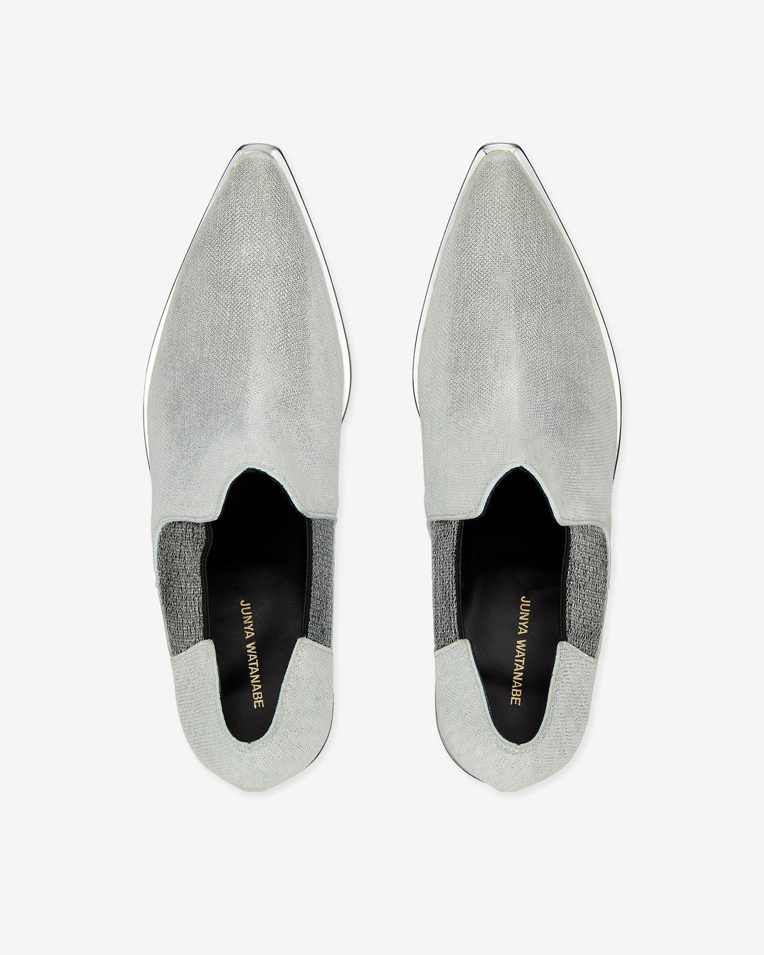 Goat Leather Metallic Embossed Heels