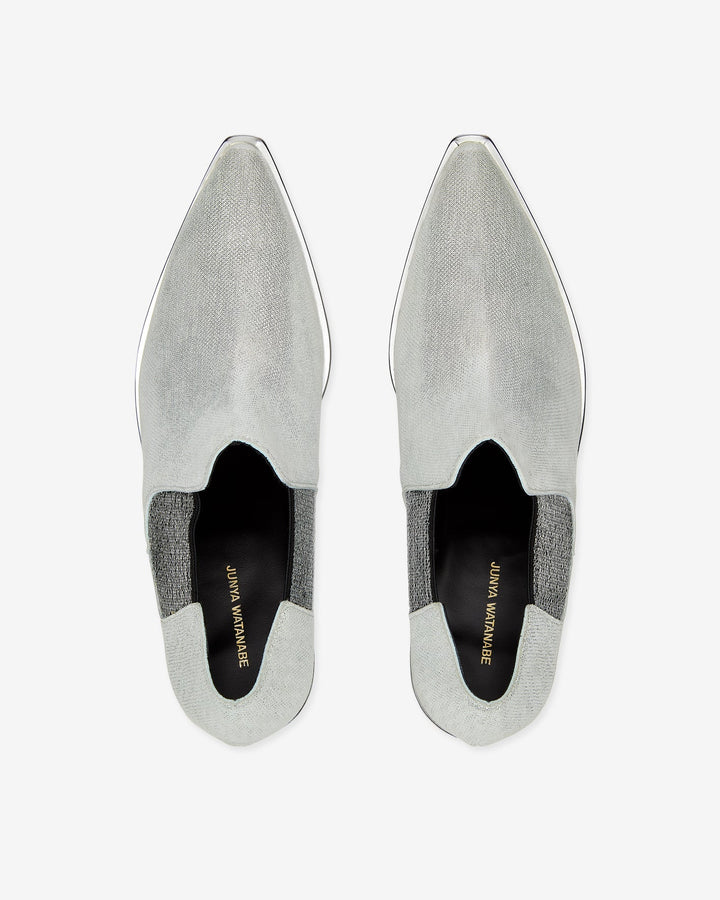 Goat Leather Metallic Embossed Heels