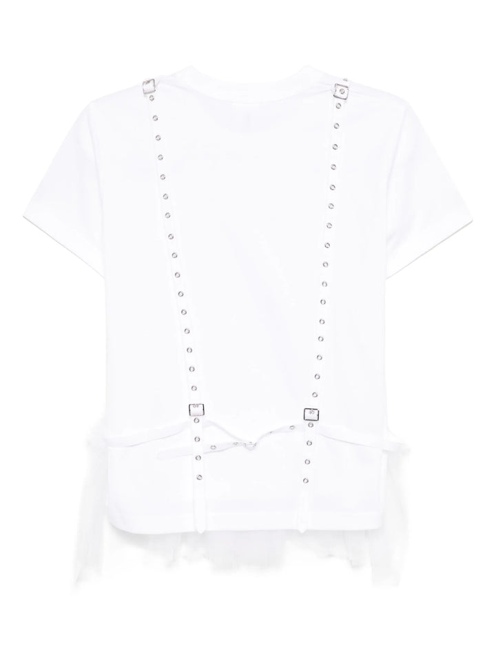 Cotton Ponte X Tulle T-Shirt