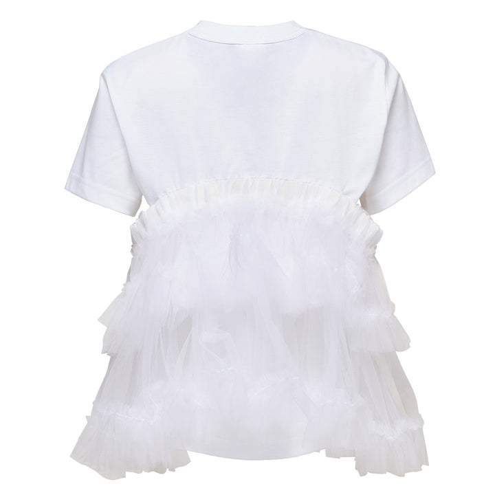 Cotton Ponte Nylon Tulle T-Shirt