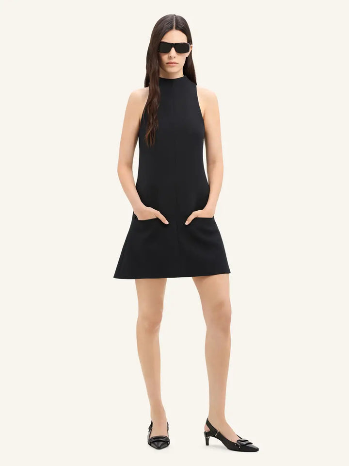 2-Pocket Twill A-Line Dress