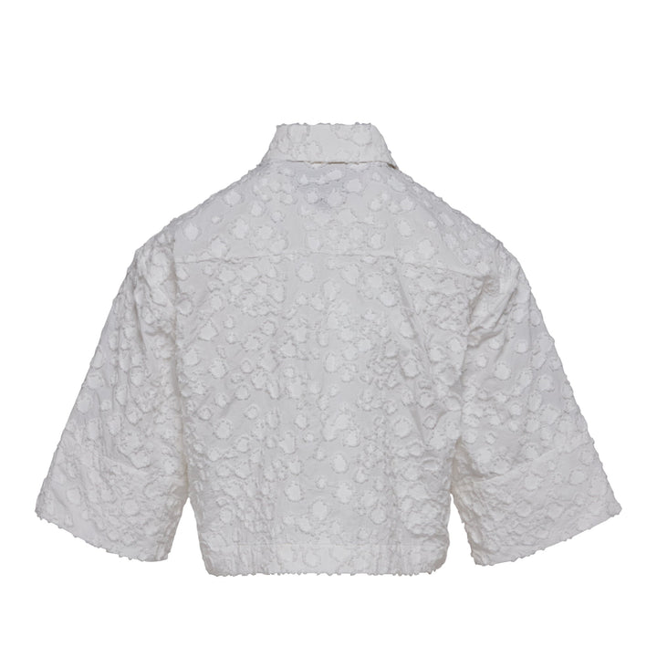 Cotton Nylon Cropped Shirt