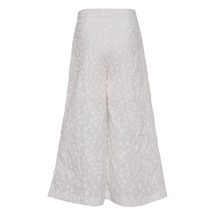 Cotton Nylon Cropped Wide Pant