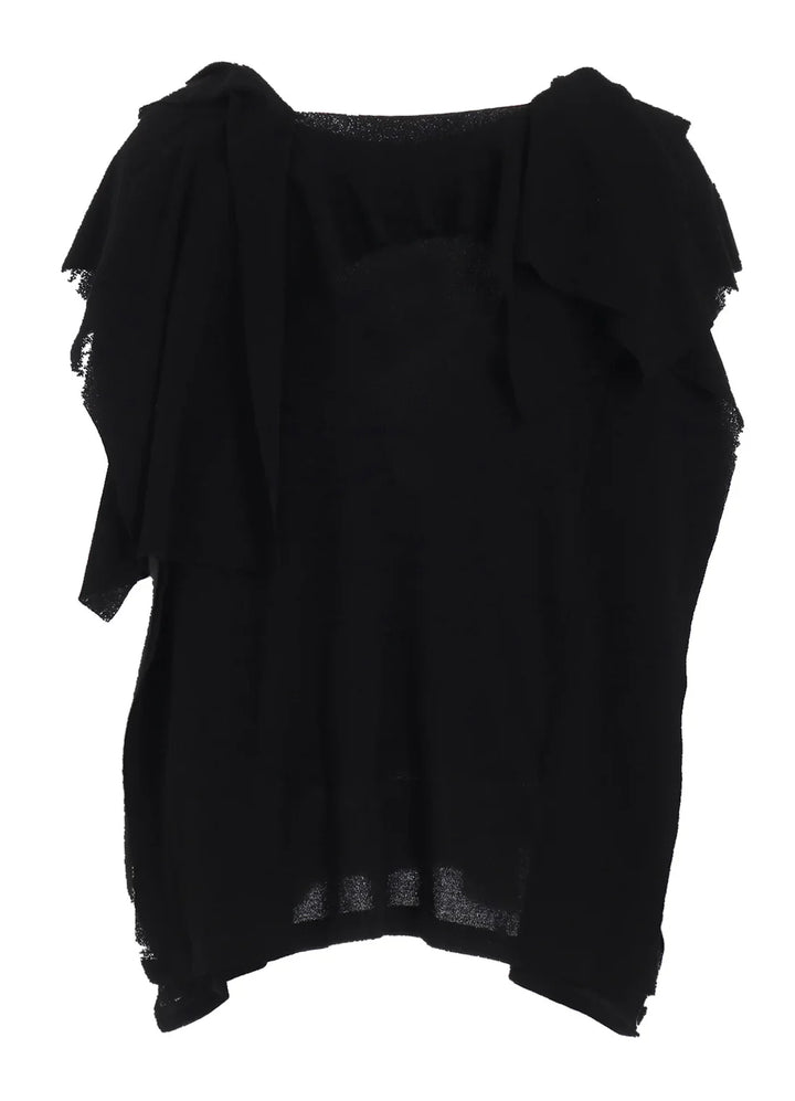 Draped Detail Sleeveless Top