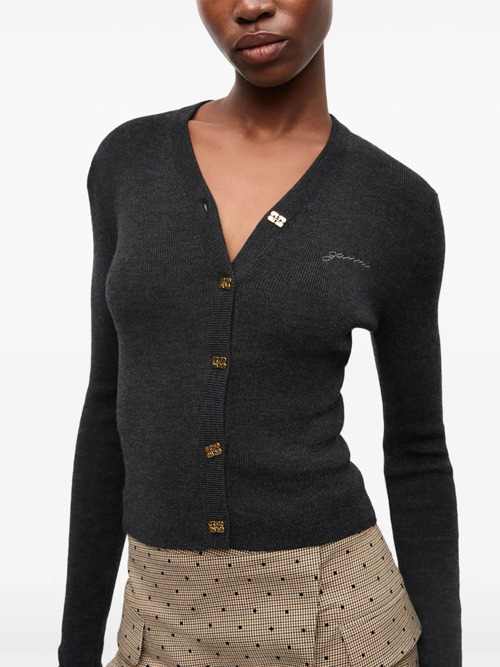 Mini Ribbed Merino Cardigan