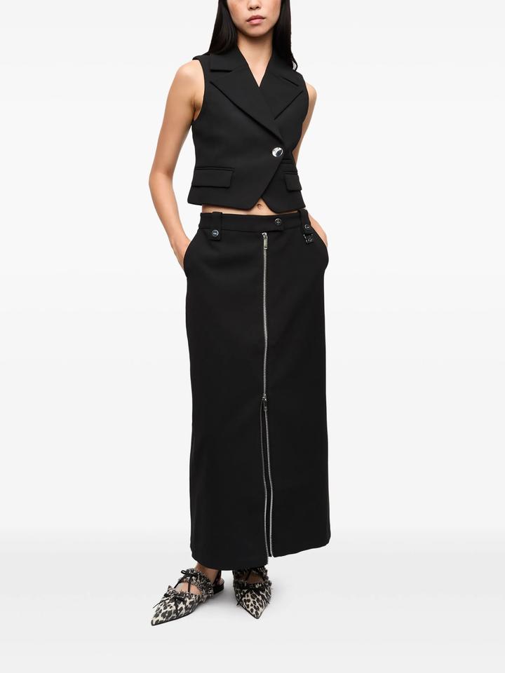 Bonded Crepe Long Skirt