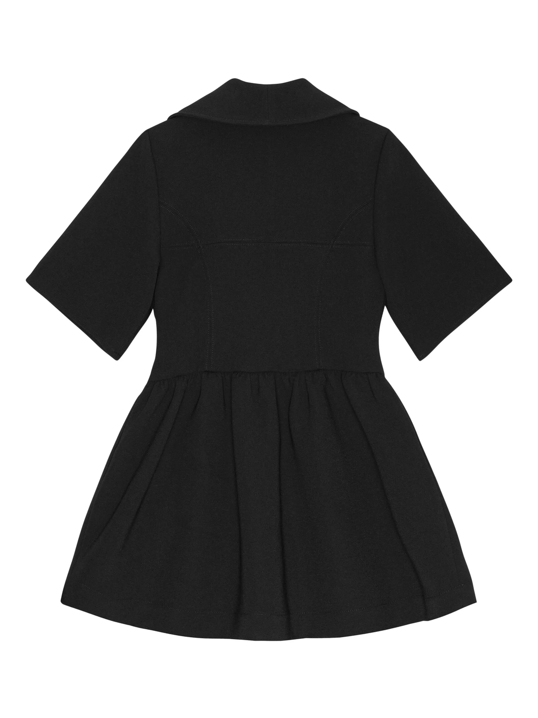 ganni bonded crepe mini dress Ganni Bonded Crepe Strap Mini Dress