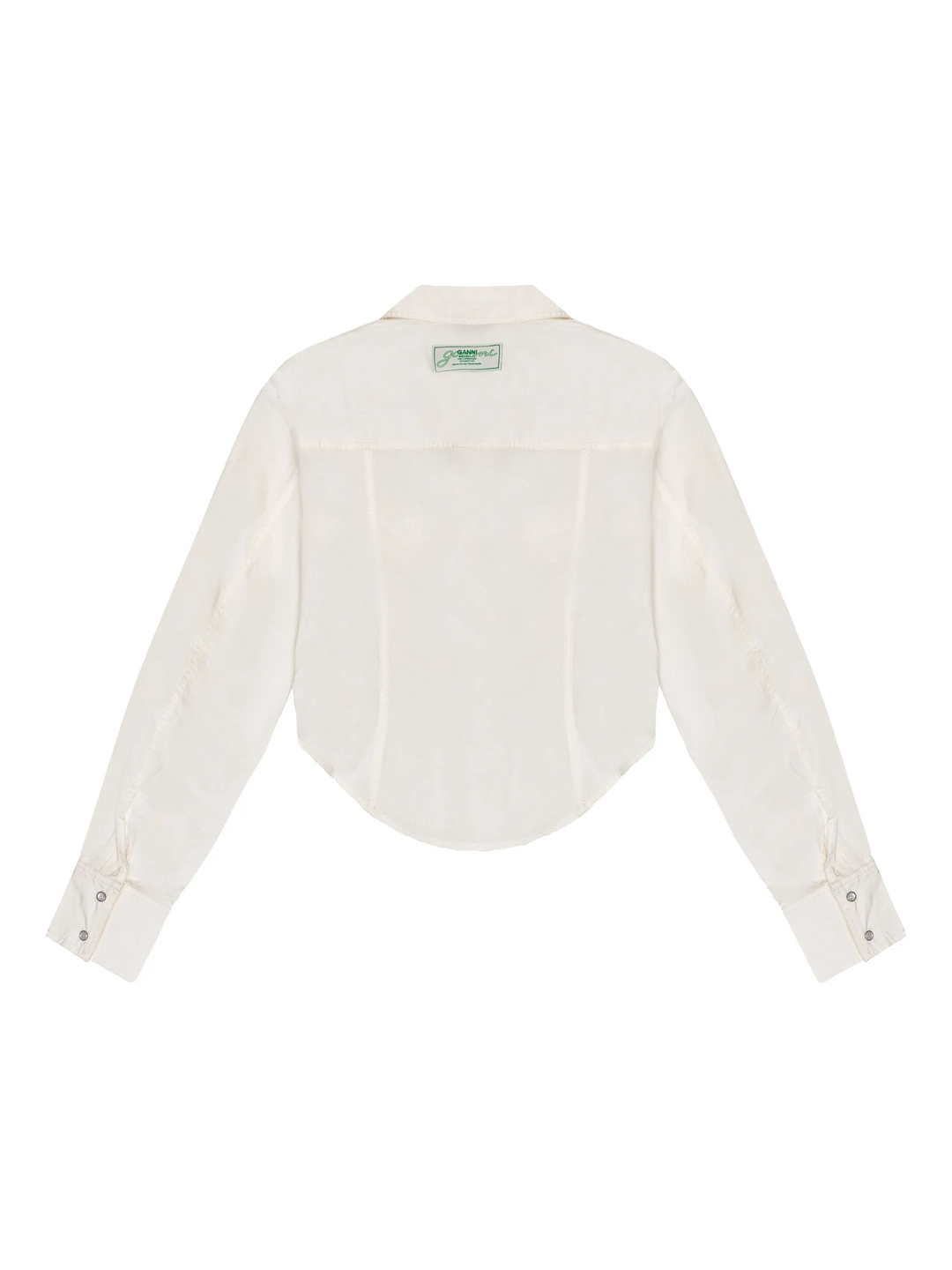 Washed Stretch Cotton Corset Shirt