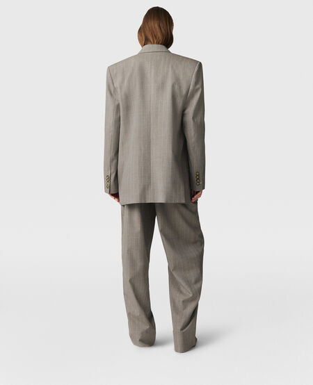 Melange Stripe Balloon Trouser